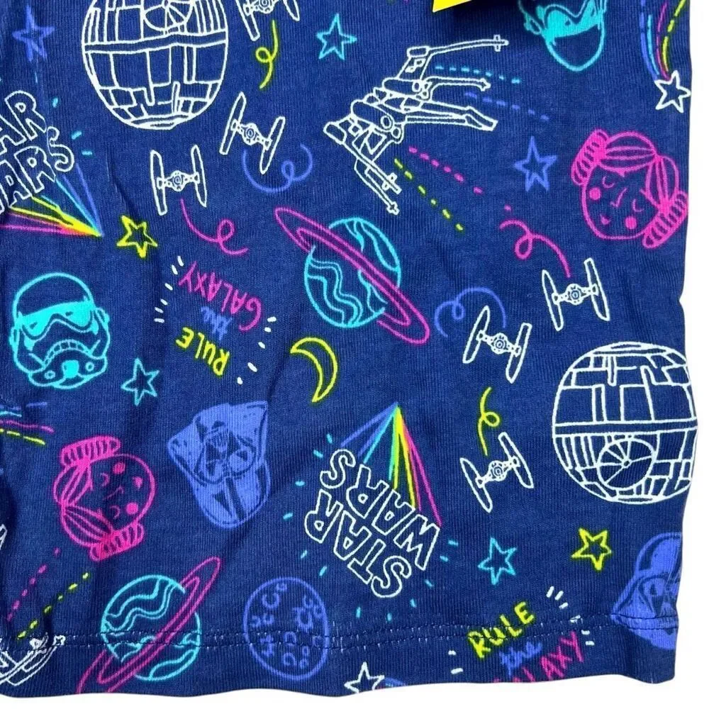NEW Star Wars x Spotted Zebra Toddler Pajamas 2-Piece 3T Blue Galaxy Print